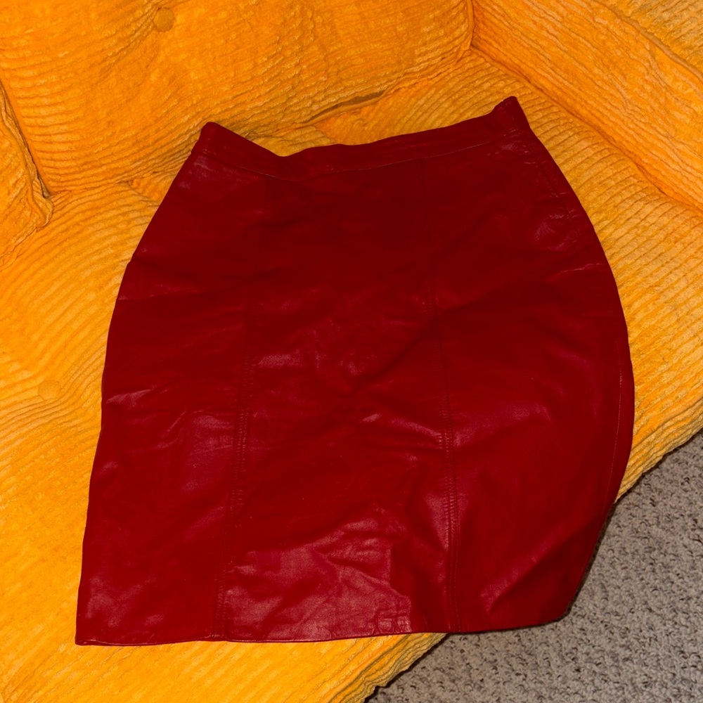 Vintage Rafferty Vibrant Red Pencil Skirt
